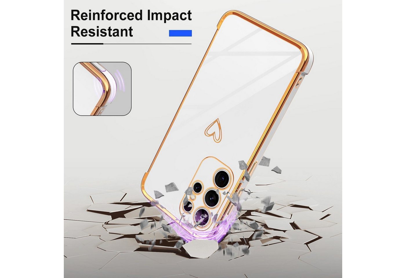 LuxusKollektion Handyhülle Handyhülle S25 Ultra TPU Kameraschutz Samsung galaxy S25 Ultra Weiß Bild 5