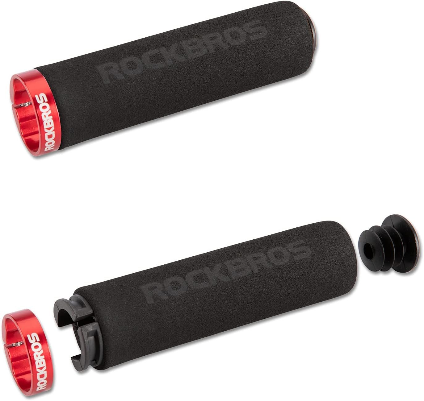 ROCKBROS Fahrradlenkergriff Lenkergriffe Lock-On Design Fahrradgriffe, rutschfest, Stoßdämpfend Griffe aus verdicktem Schwamm für 22,2mm Lenke Bild 5