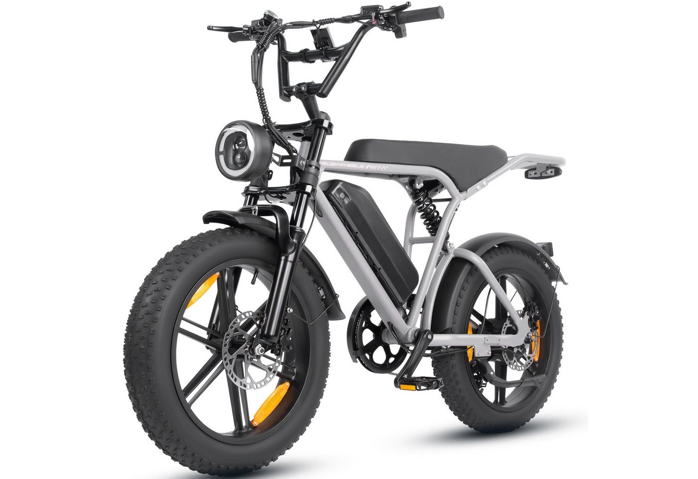 Vankel E-Bike Cityrad E6-2.0 Elektrofahrrad 20” x 4 Damen u. Herren Pedelec 720Wh Max.108KM, Kettenschaltung, Heckmotor, 720 Wh, Pedelec, Elektrofahrrad E-Mountainbike für Erwachsene, E-bikes Bild 2