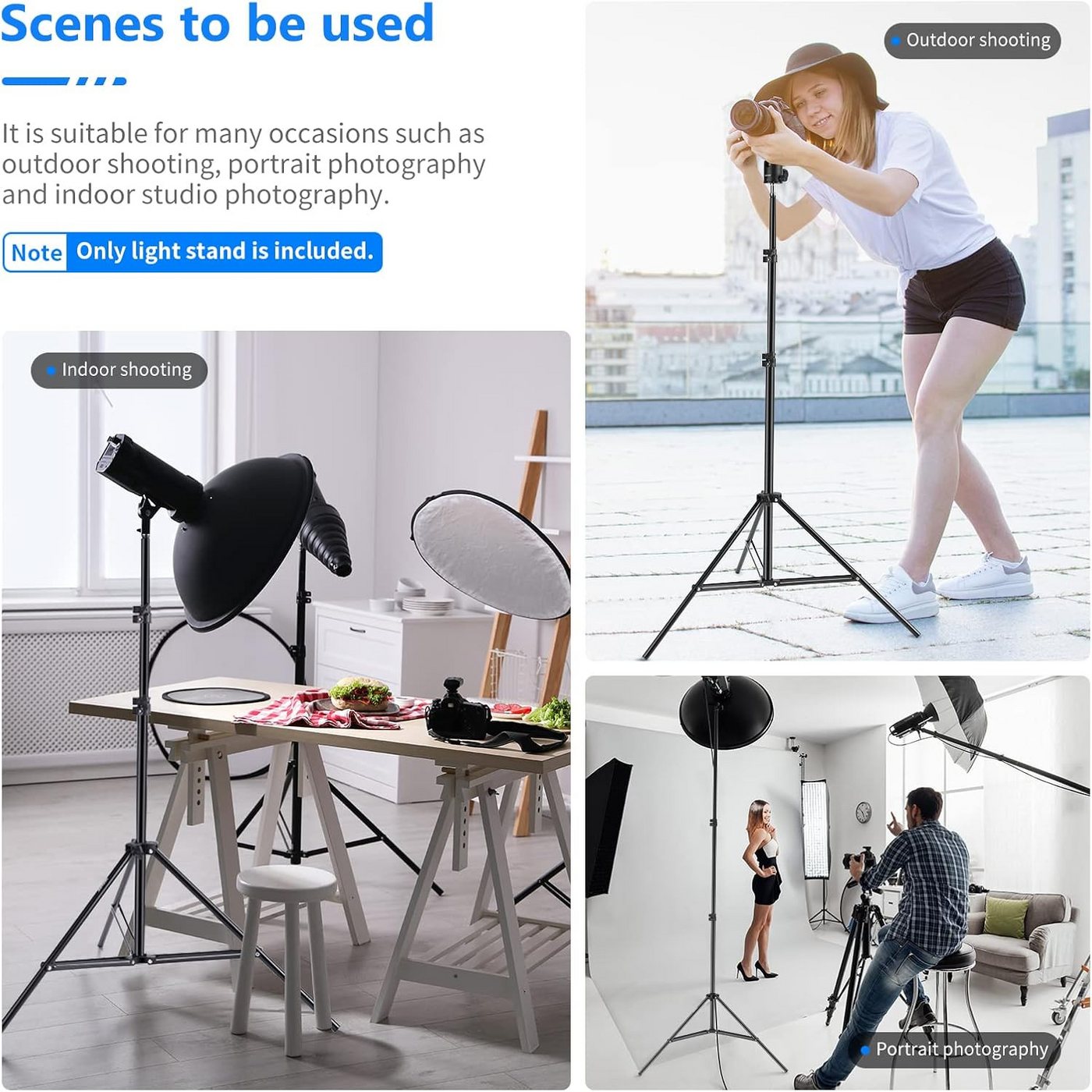 Neewer 190cm Beleuchtung Unterstützung Licht Stativ für Studio Fotografie Lampenstativ (Fotografie für Reflektor, Softbox, Licht, Regenschirm und Hintergrund) Bild 5