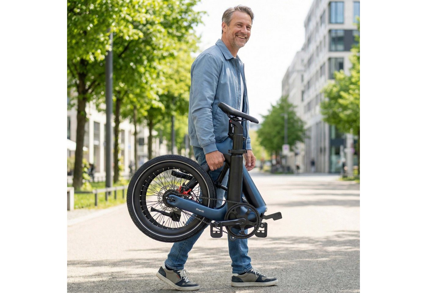 Vankel E-Bike Cityrad Smart 30 E-Fahrrad Damen u. Herren 345WH Pedelec, 36V 70 km Reichweite, Kettenschaltung, Heckmotor, 345 Wh, Pedelec, Elektrofahrrad, E-bikes Bild 2