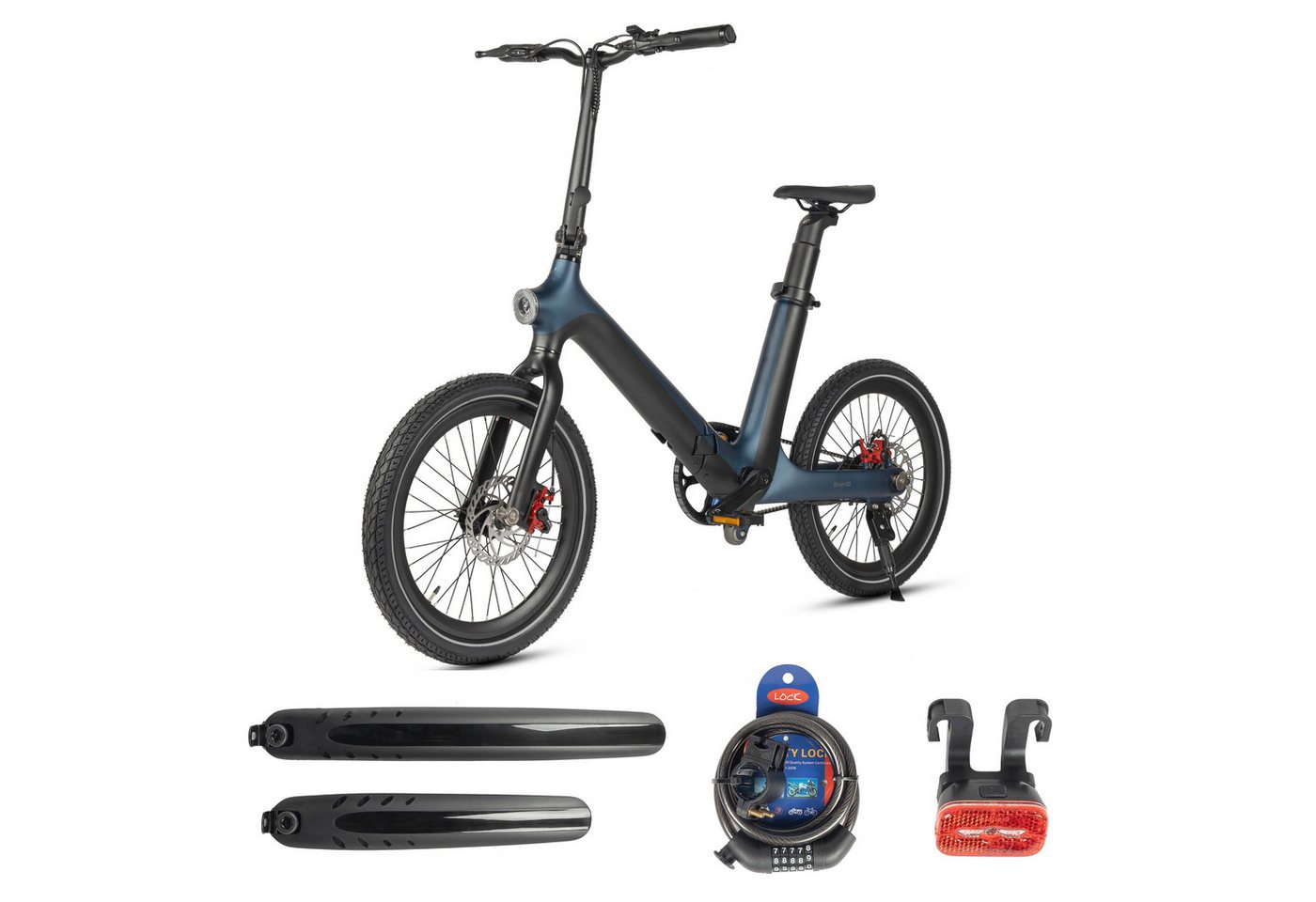 Vankel E-Bike Cityrad Smart 30 E-Fahrrad Damen u. Herren 345WH Pedelec, 36V 70 km Reichweite, Kettenschaltung, Heckmotor, 345 Wh, Pedelec, Elektrofahrrad, E-bikes Bild 4