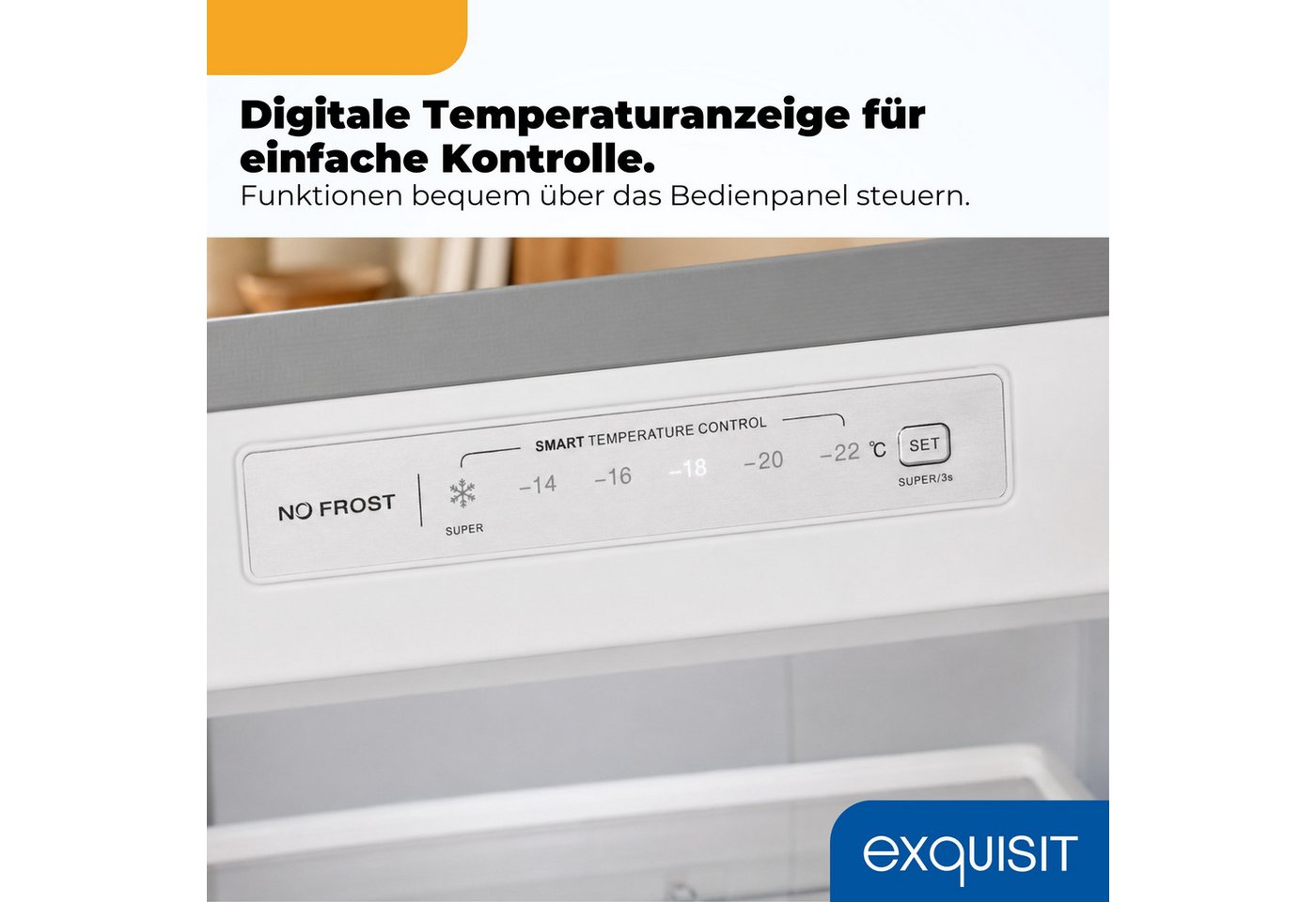 exquisit Gefrierschrank GS5271-NF-H-040C, 170 cm hoch, 54,5 cm breit, 204 l Nutzinhalt, 4 Gefrierschubladen, Energieklasse C, 39 dB