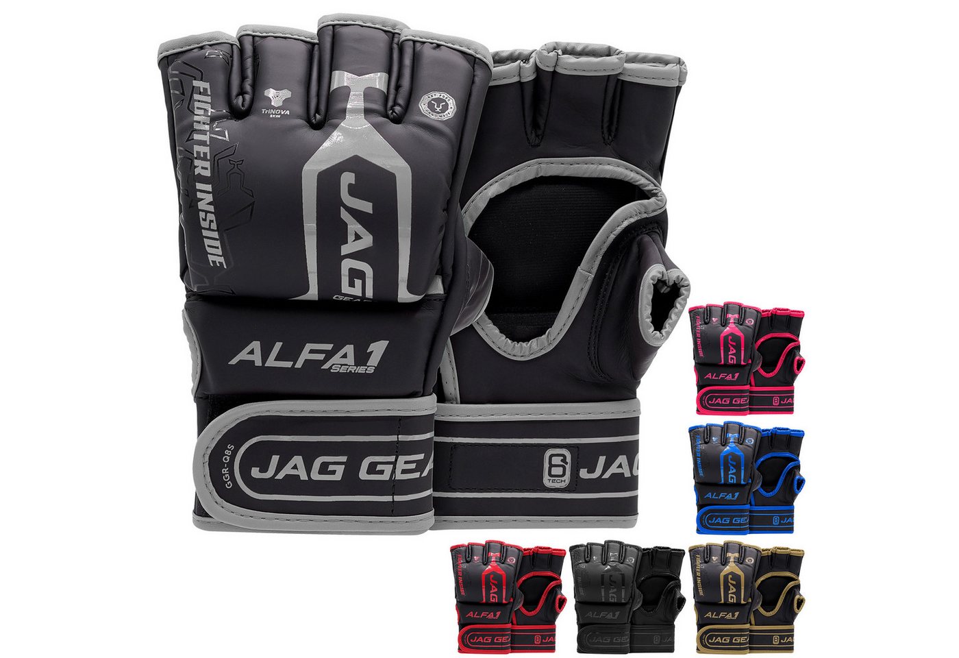 JAG GEARS MMA-Handschuhe MMA-Handschuhe Boxen Kickboxen Grappling und Sparring Handgelenkschutz (Set), Open-Palm MMA Gloves mit High-Density Knöchel- & Handschutz Bild 5