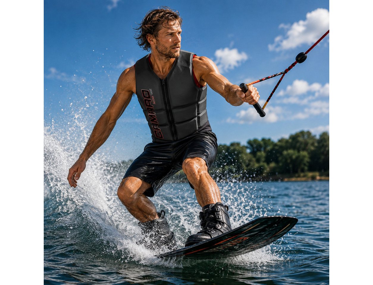 Camaro Schwimmweste Camaro ARMOUR 4.0 Neopren Weste Prallschutz Oberteil Wakeboard Kite Bild 5