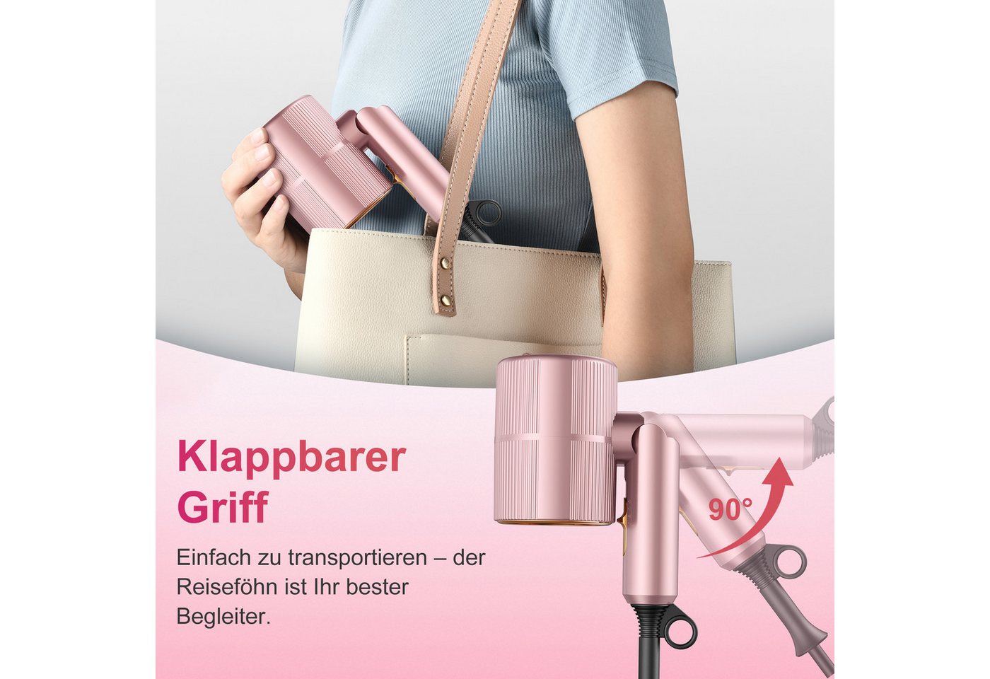 ibettertec Haartrockner Haartrockner Föhn,2026 Haartrockner Ionen mit Diffusor, 2400 W, Konzentrator-Düse, 2400 W, Turbo-Ultra-Leise-Motor, föhn 4-in-1, 4, Heiz&2 Geschwindigkeitsstufen, mit Schnelle Aufheizung
