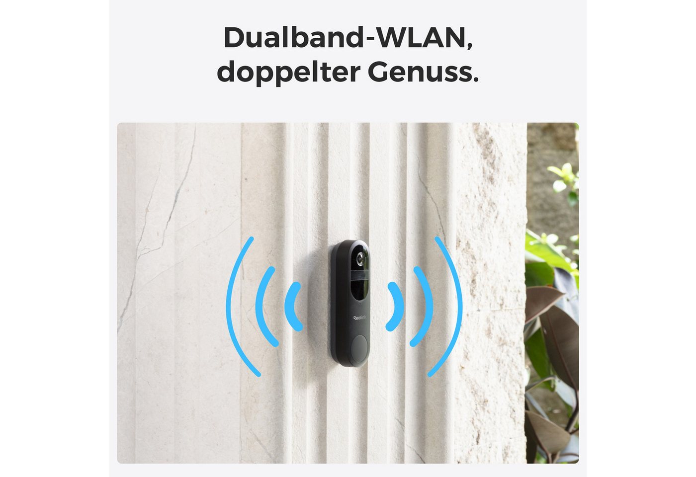 Reolink Smart Home Türklingel Akku-Türklingel Smarte 2K Dualband-WLAN (AuBenbereich, 2K 4M, Personen-/Fahrzeug-/Paketerkennung 5/2,4GHz Dualband-WLAN) Bild 2