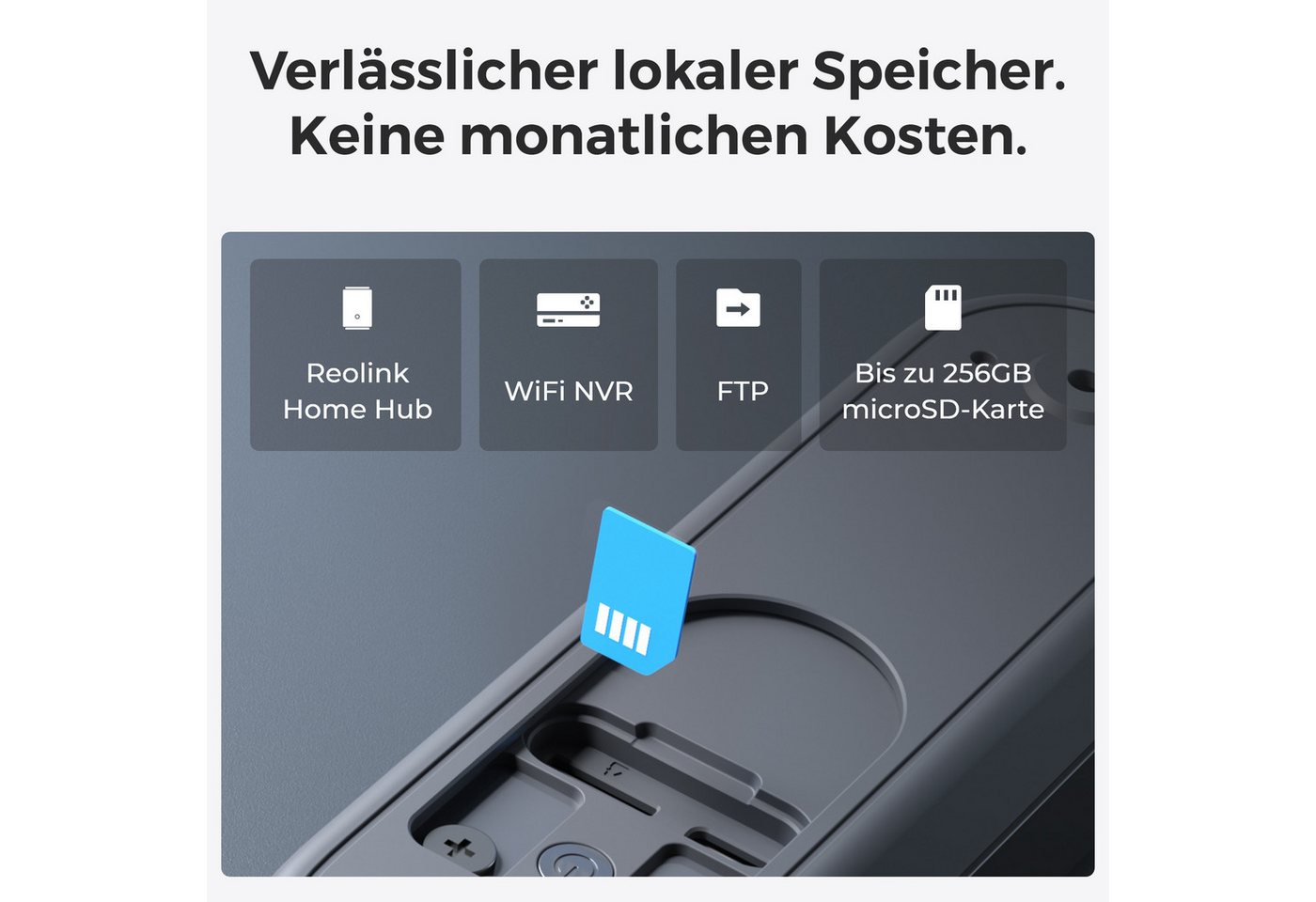Reolink Smart Home Türklingel Akku-Türklingel Smarte 2K Dualband-WLAN (AuBenbereich, 2K 4M, Personen-/Fahrzeug-/Paketerkennung 5/2,4GHz Dualband-WLAN) Bild 3