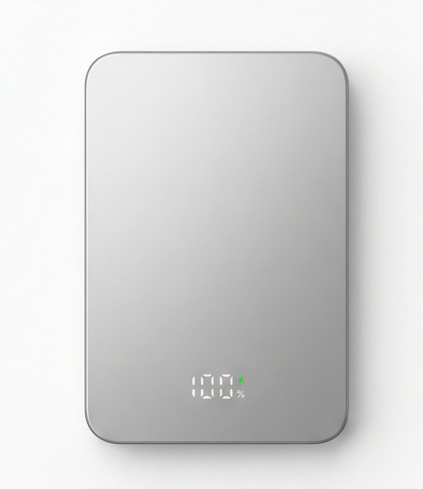 Futurea MagSafe Akku Powerbank für Apple iPhone 17 16 15 14 13 12 Pro Max Air Powerbank 5000 mAh, Magnetisch Aluminium mit USB-C LED-Anzeige & 15W kabellos Schnellladen Bild 2