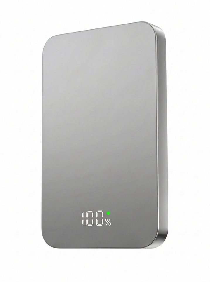 Futurea MagSafe Akku Powerbank für Apple iPhone 17 16 15 14 13 12 Pro Max Air Powerbank 5000 mAh, Magnetisch Aluminium mit USB-C LED-Anzeige & 15W kabellos Schnellladen Bild 4