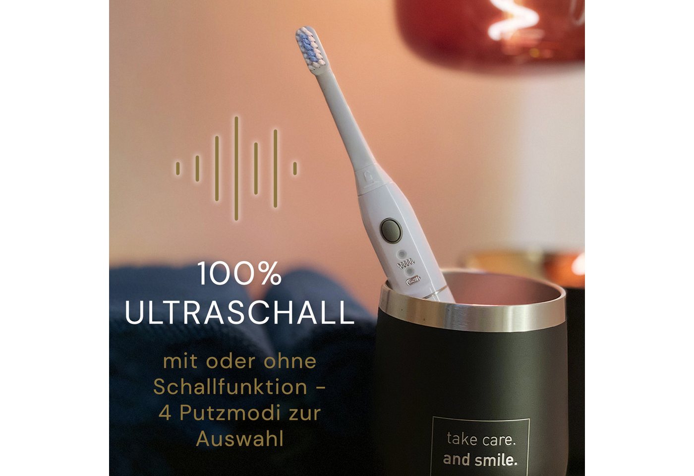 Megasonex Ultraschallzahnbürste M8, Aufsteckbürsten: 2 St., Ultraschall-Zahnbürste mit Ladestation, 2 Bürstenköpfen & Reiseetui Bild 2
