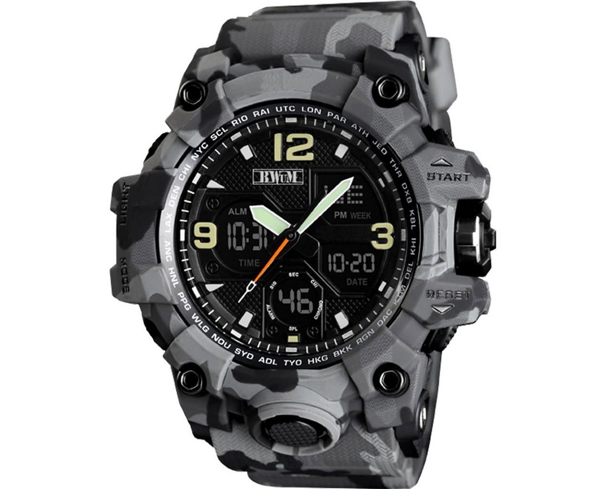 BWuM Multifunktionsuhr BWuM Tactical Analog/Digital XXL Uhr