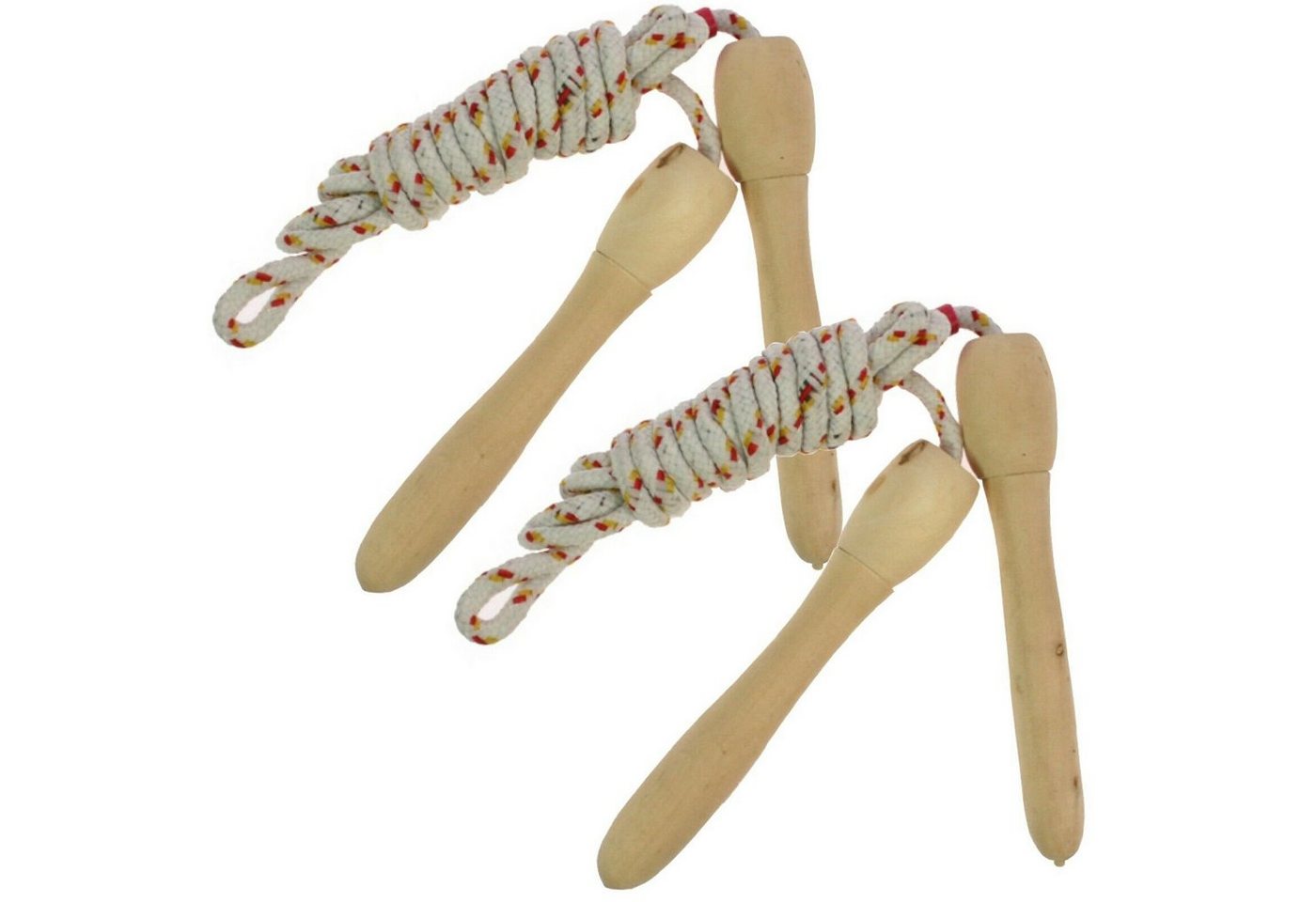 Osma Springseil 2 Stück Springseil Skipping Rope Sprung Seil 2m, Seilspringen, Holzgriffe, Hüpfseil Bild 2