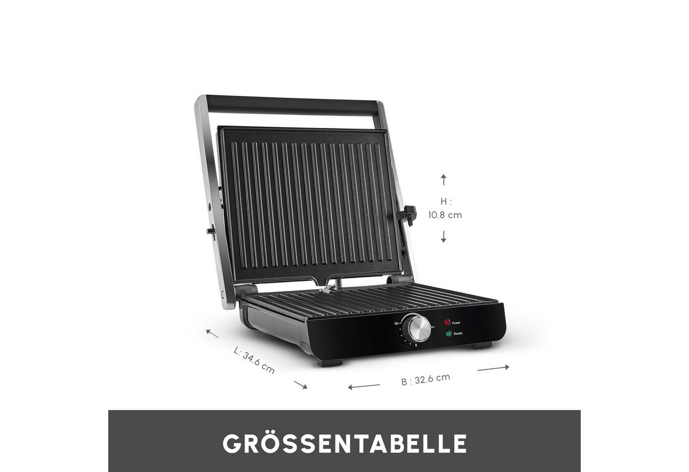 Karaca Toaster Karaca Toastmaster Inox Sandwichmaker & Kontaktgrill, 2000 W Bild 3