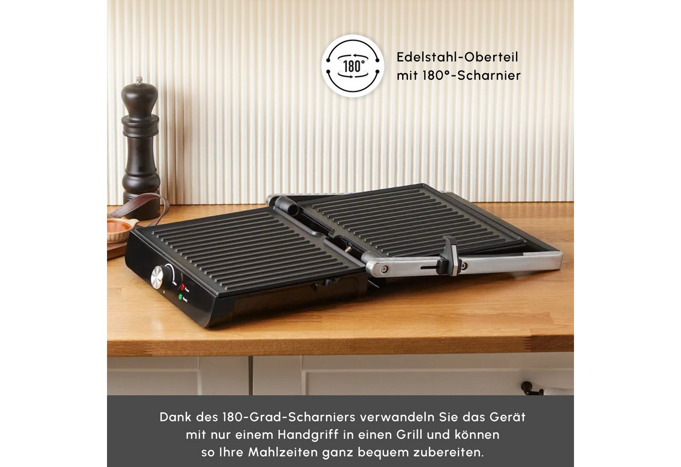 Karaca Toaster Karaca Toastmaster Inox Sandwichmaker & Kontaktgrill, 2000 W Bild 4