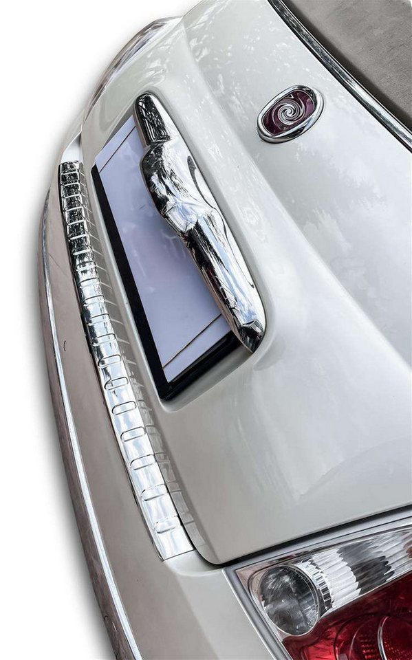 RECAMBO Ladekantenschutz für FIAT 500, 500C, 2007-2015 Stoßstangenschutz, V2A rostfrei, Exklusive Optik, praktischer Schutz & perfekte Passform