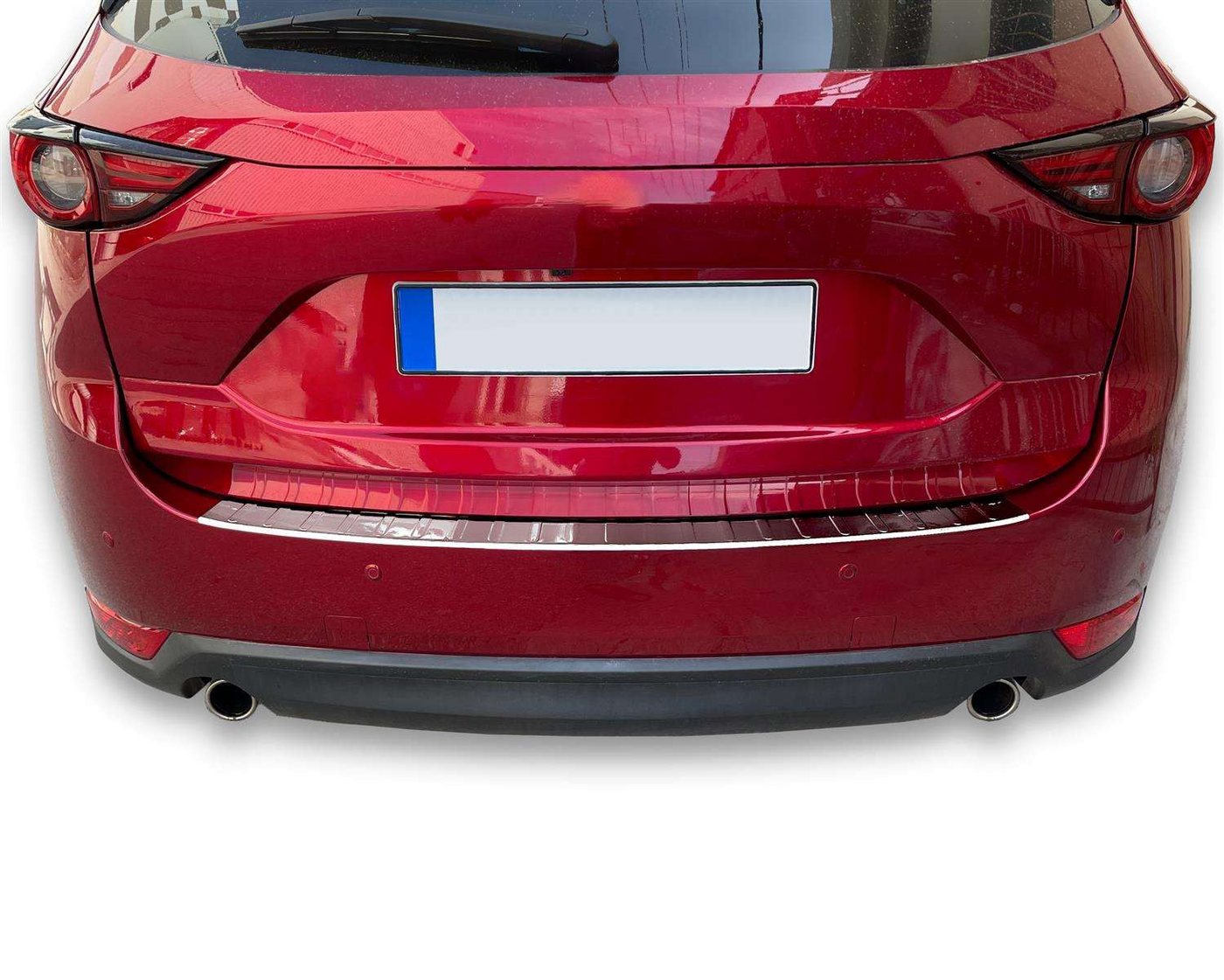 RECAMBO Ladekantenschutz für MAZDA CX-5 II, ab BJ 2017- Stoßstangenschutz, V2A rostfrei, Exklusive Optik, praktischer Schutz & perfekte Passform Bild 2