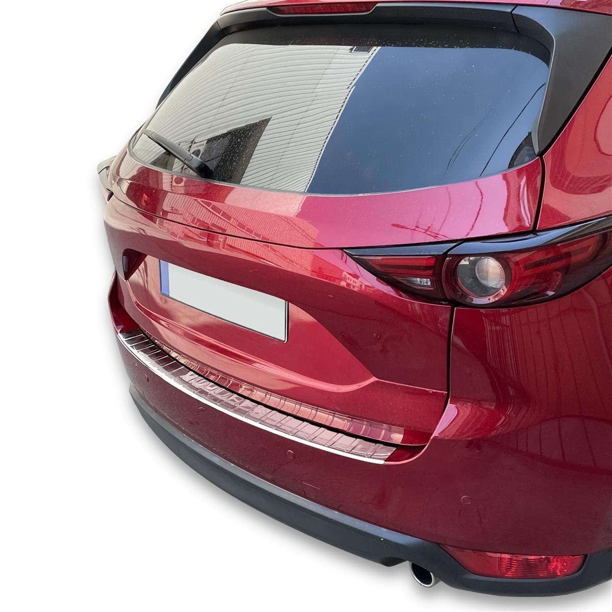 RECAMBO Ladekantenschutz für MAZDA CX-5 II, ab BJ 2017- Stoßstangenschutz, V2A rostfrei, Exklusive Optik, praktischer Schutz & perfekte Passform Bild 5