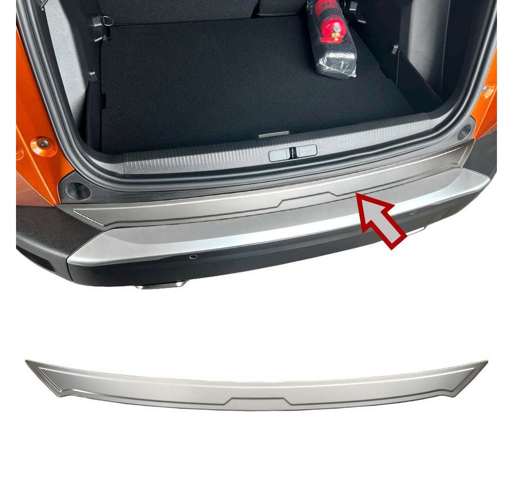 RECAMBO Ladekantenschutz für Peugeot 2008 II, ab 2019, DESIGN AUFLAGE Stoßstangenschutz, V2A rostfrei, Exklusive Optik, praktischer Schutz & perfekte Passform Bild 4