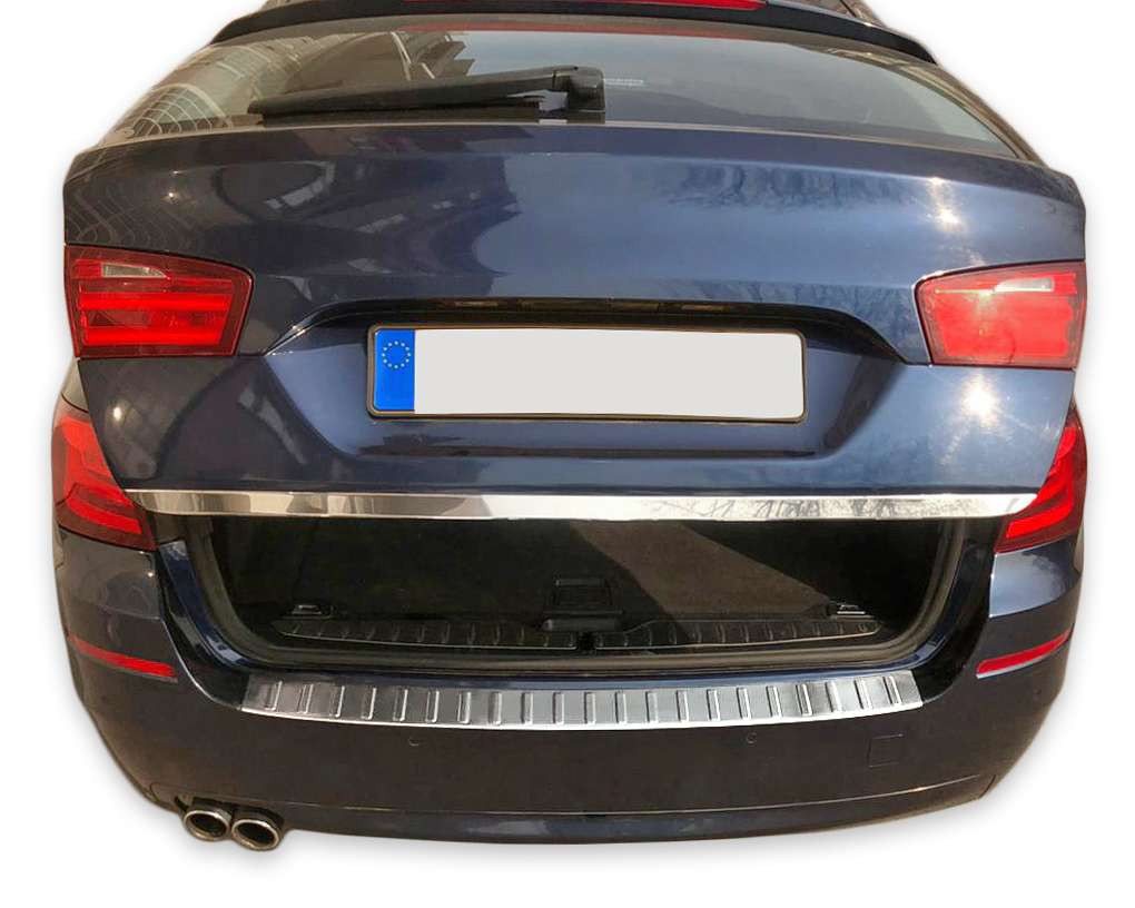 RECAMBO Ladekantenschutz für BMW 5er F11 TOURING 2010-17 + Stoßstangenschutz, V2A rostfrei, Exklusive Optik, praktischer Schutz & perfekte Passform Bild 2