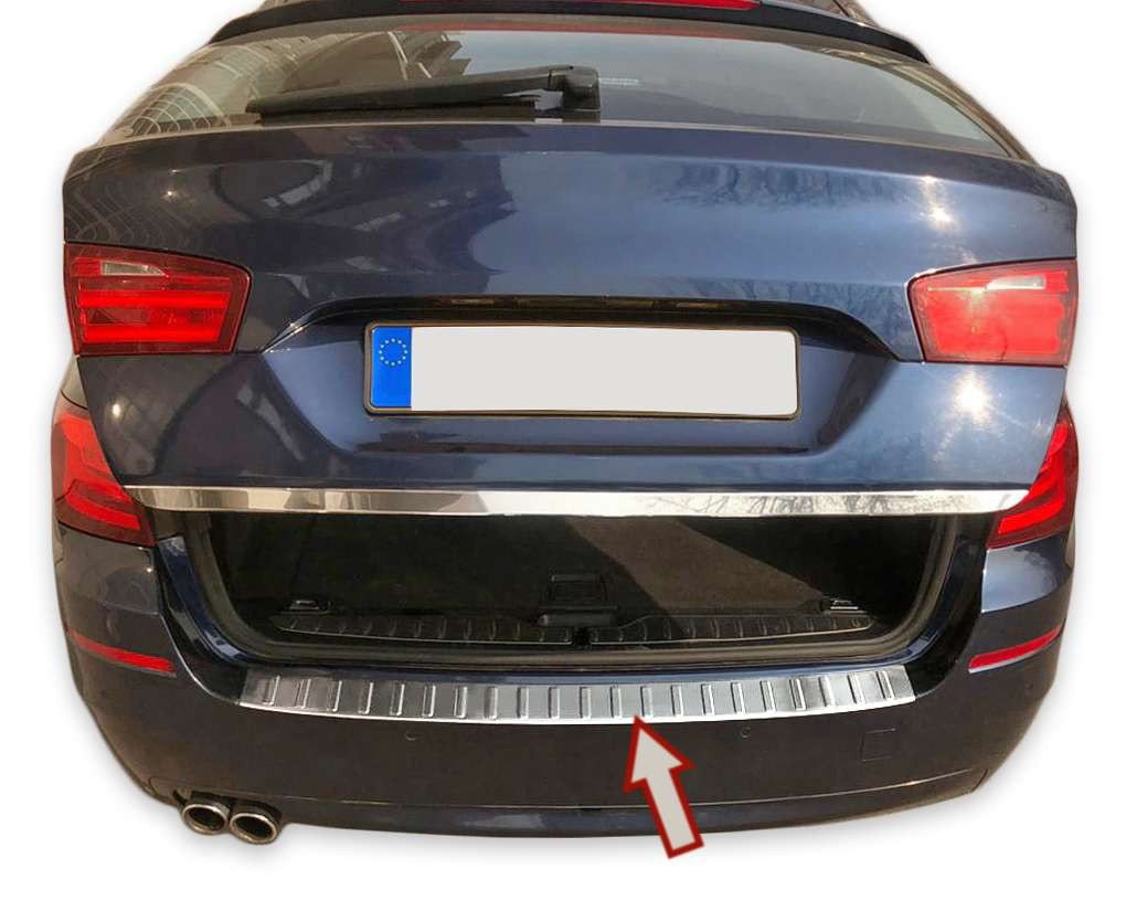 RECAMBO Ladekantenschutz für BMW 5er F11 TOURING 2010-17 + Stoßstangenschutz, V2A rostfrei, Exklusive Optik, praktischer Schutz & perfekte Passform Bild 3