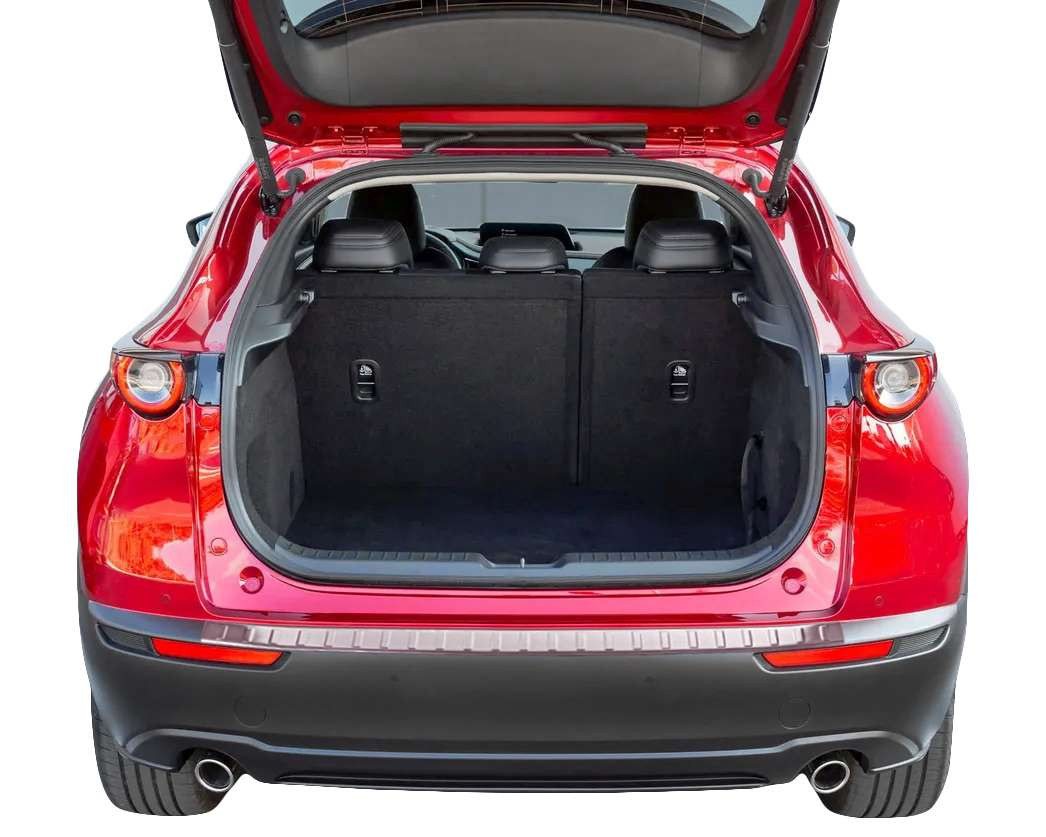 RECAMBO Ladekantenschutz für Mazda CX-30, Typ DM, BJ ab 2019> Stoßstangenschutz, V2A rostfrei, Exklusive Optik, praktischer Schutz & perfekte Passform Bild 3