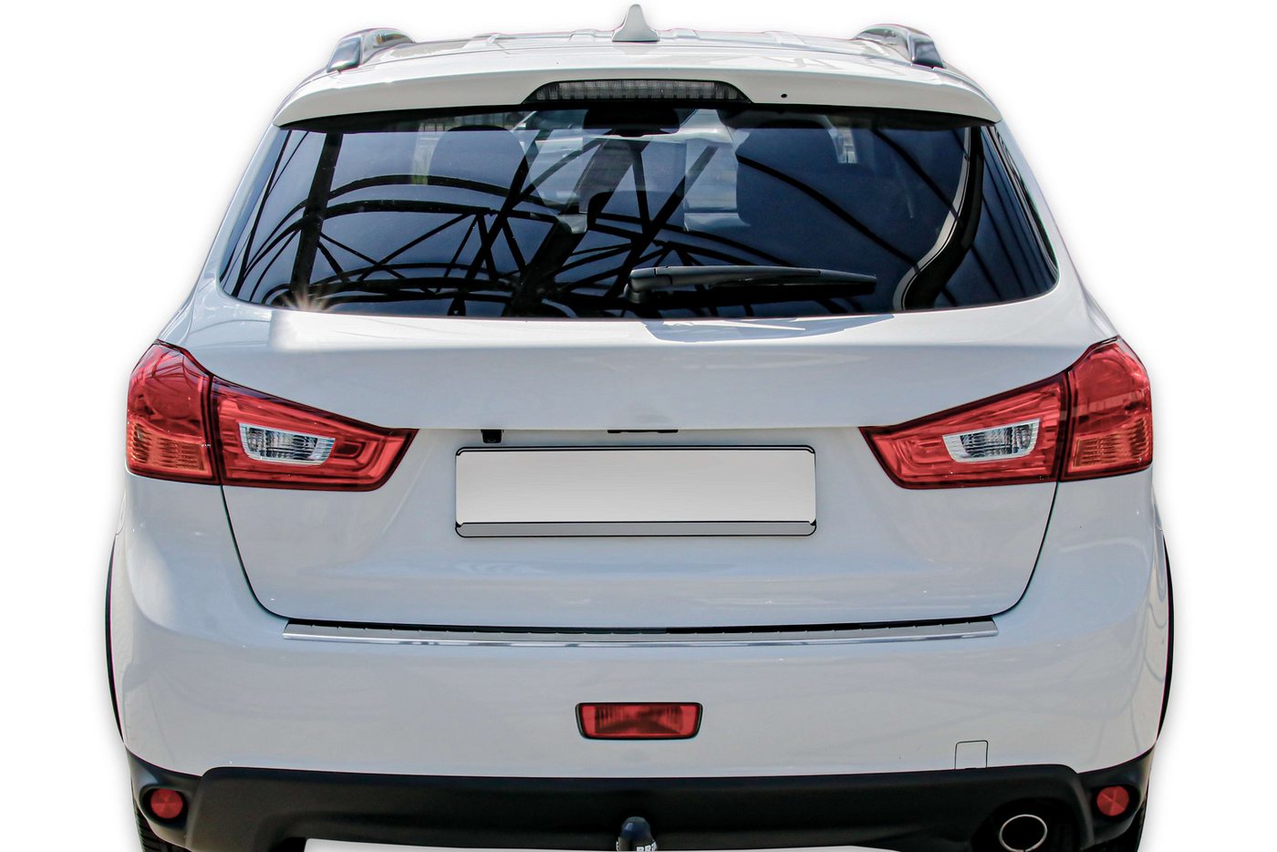 RECAMBO Ladekantenschutz für MITSUBISHI ASX, 2010-2019 Stoßstangenschutz, V2A rostfrei, Exklusive Optik, praktischer Schutz & perfekte Passform Bild 2