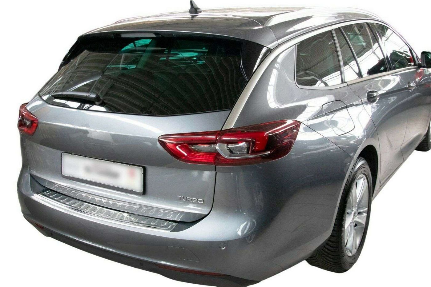 RECAMBO Ladekantenschutz für OPEL INSIGNIA B SPORTS TOURER ab BJ 2017> Stoßstangenschutz, V2A rostfrei, Exklusive Optik, praktischer Schutz & perfekte Passform Bild 4