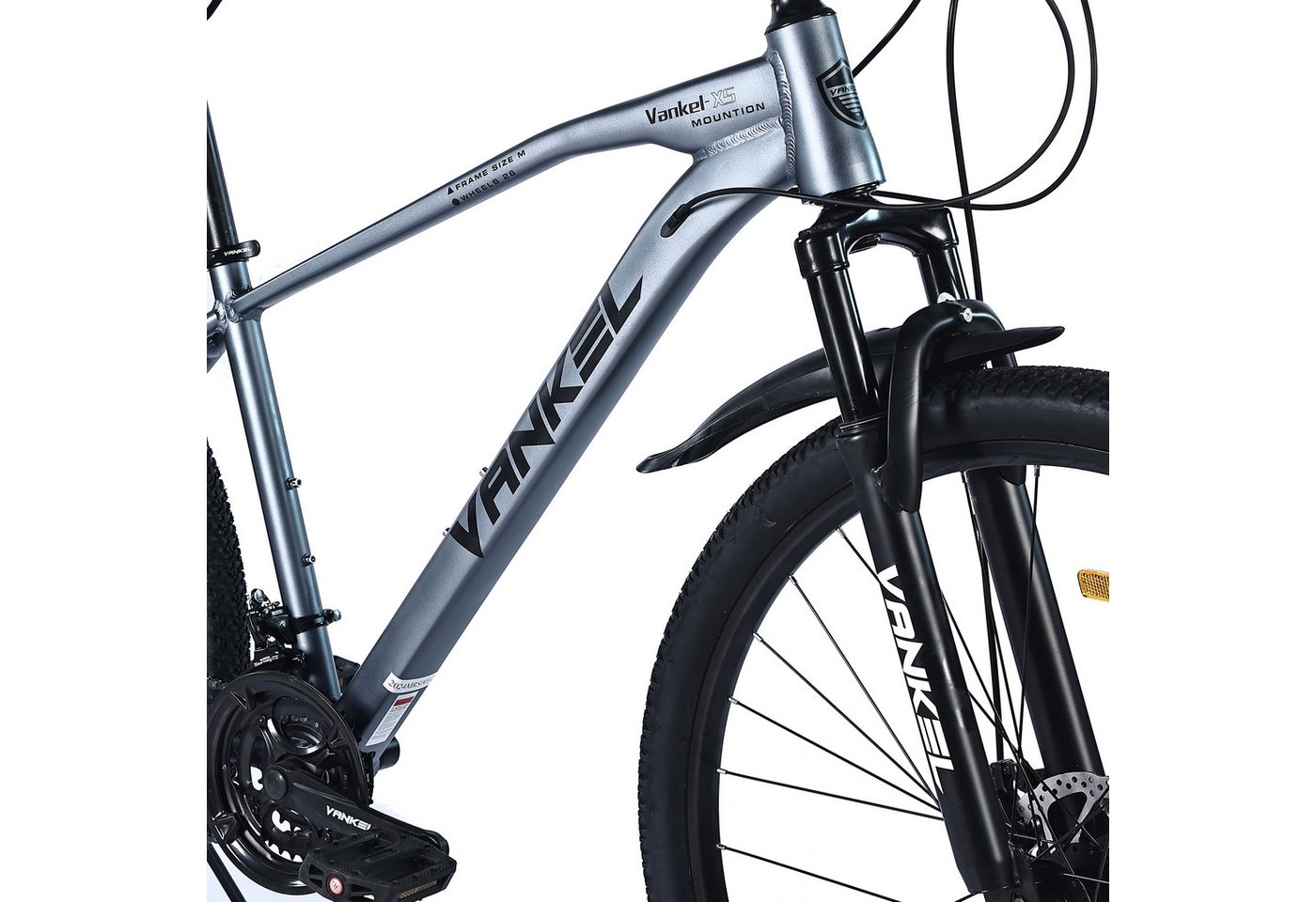 Vankel Mountainbike Fahrrad 29 Zoll MTB für Damen und Herren, Shimano 21 Gang, (mit Schutzbleche), Scheibenbremse, Hardtail Fahrrad, ab 160cm geeignet, Kettenschaltung Bild 2