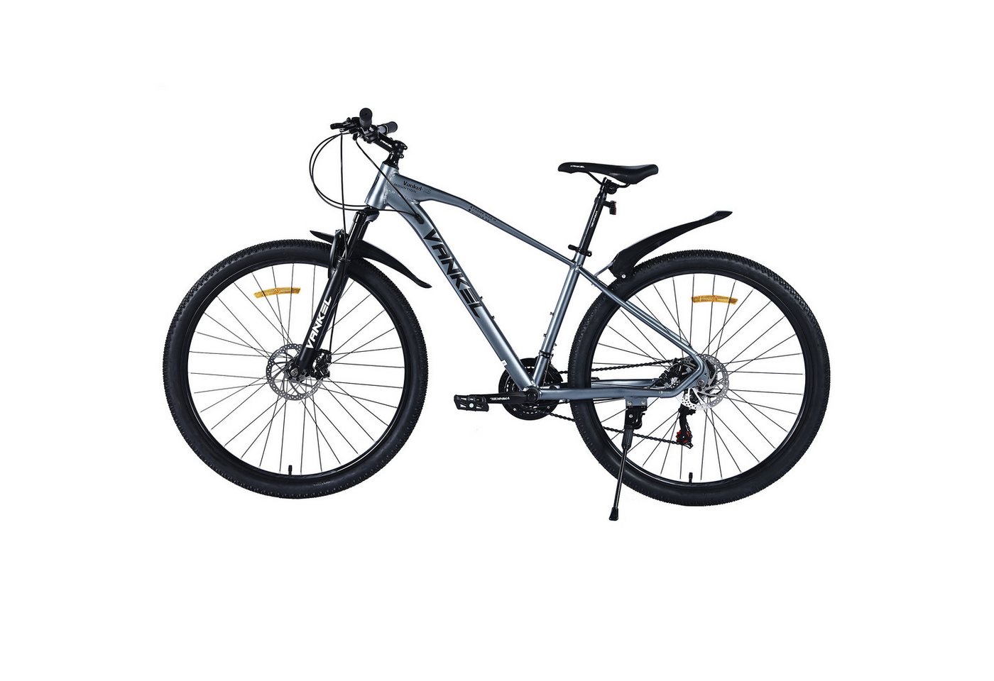 Vankel Mountainbike Fahrrad 29 Zoll MTB für Damen und Herren, Shimano 21 Gang, (mit Schutzbleche), Scheibenbremse, Hardtail Fahrrad, ab 160cm geeignet, Kettenschaltung Bild 3