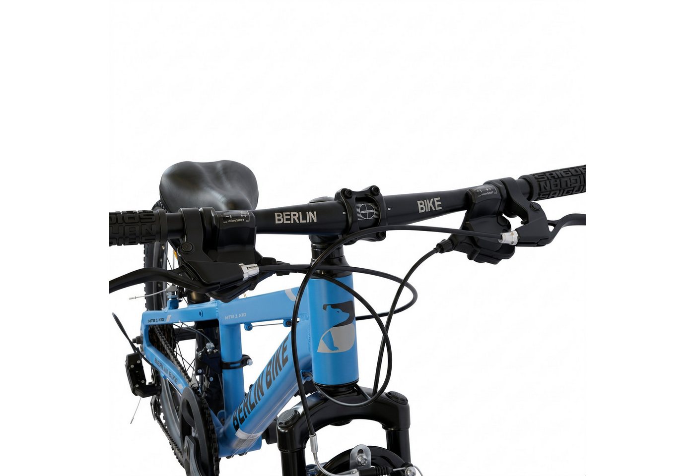 BERLIN BIKE Kinderfahrrad 20 Zoll MTB1 Kid, leichtes Aluminiumrahmen für Mädchen und Jungen, 21 Gang Shimano FD-TZ500/RD-TY200D Schaltwerk, Kettenschaltung, Ideales Geschenk für Kinder