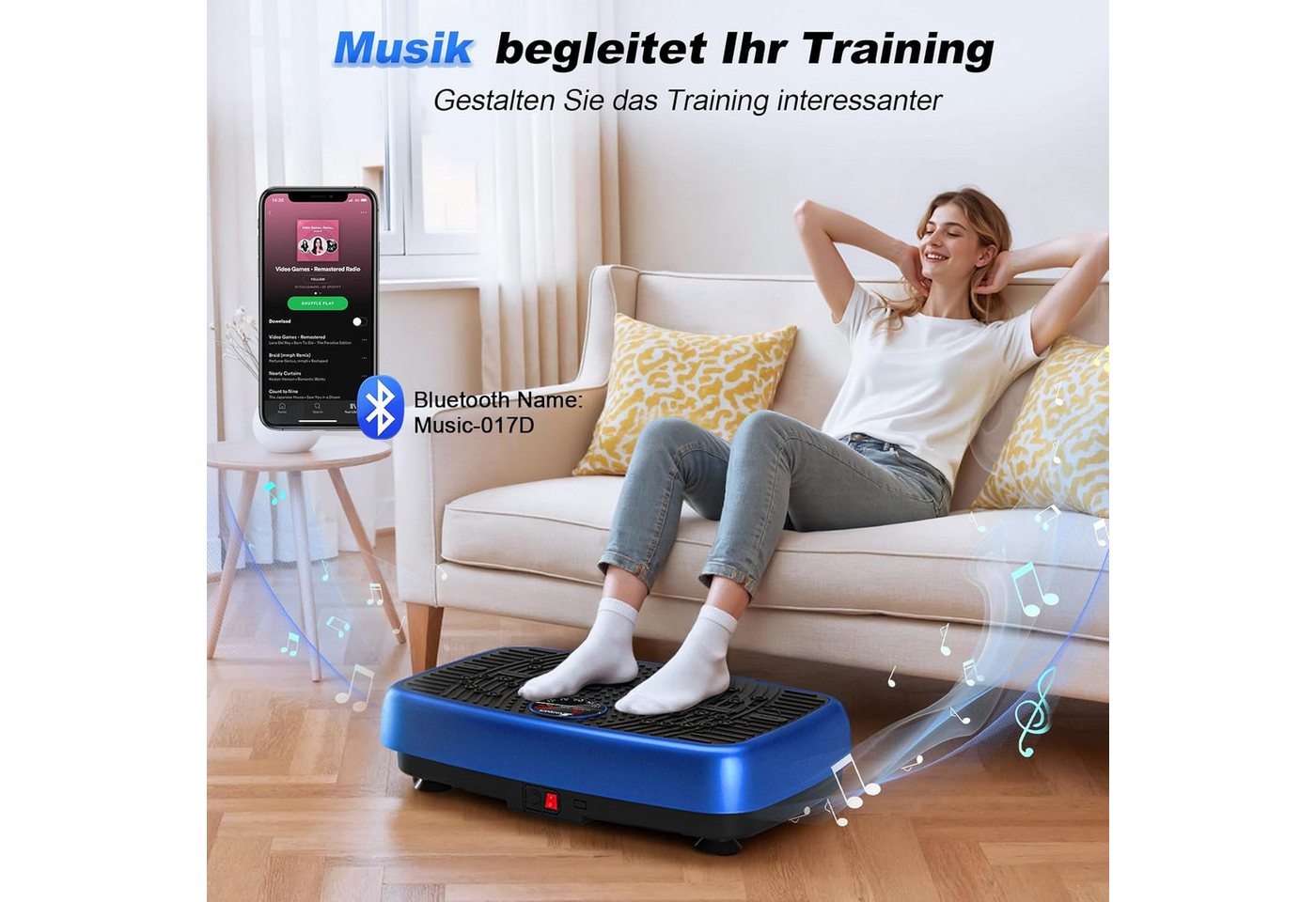 Vivitar Vibrationsplatte Vibrierende Schüttelplattform für das Ganzkörper-Fitnesstraining, (maximale Vibrationsgeschwindigkeit 99rpm, 108 Widerstandsstufen, bestes Gerät für Heimfitness für Männer und Frauen, kompaktes Design), für Lymphdrainage, Ganzkörper-Fitness-Schüttelplatte Bild 2
