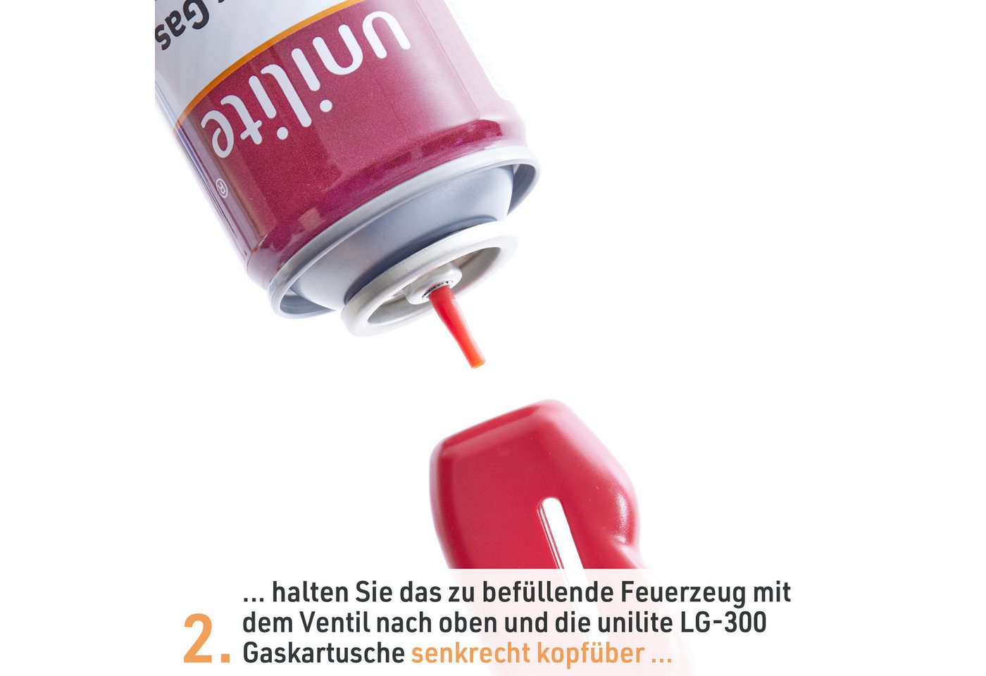Unilite Gaskartusche Feuerzeuggas mit 6 Adaptern, Nachfüllgas für Feuerzeuge, 6 St., 6 x 300ml Set, Küchenbrenner, Flammbierer, Stabfeuerzeuge Bild 4