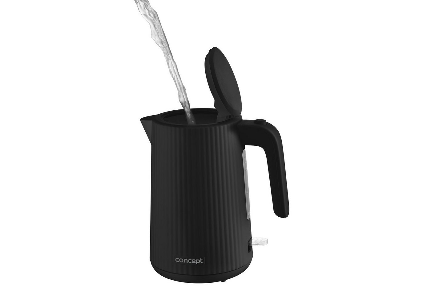 Concept Wasserkocher 1.7l 2200W, 1.7 l, 2200 W, Geriffeltes Design, dreifaches Sicherheitssystem, Sedimentfilter