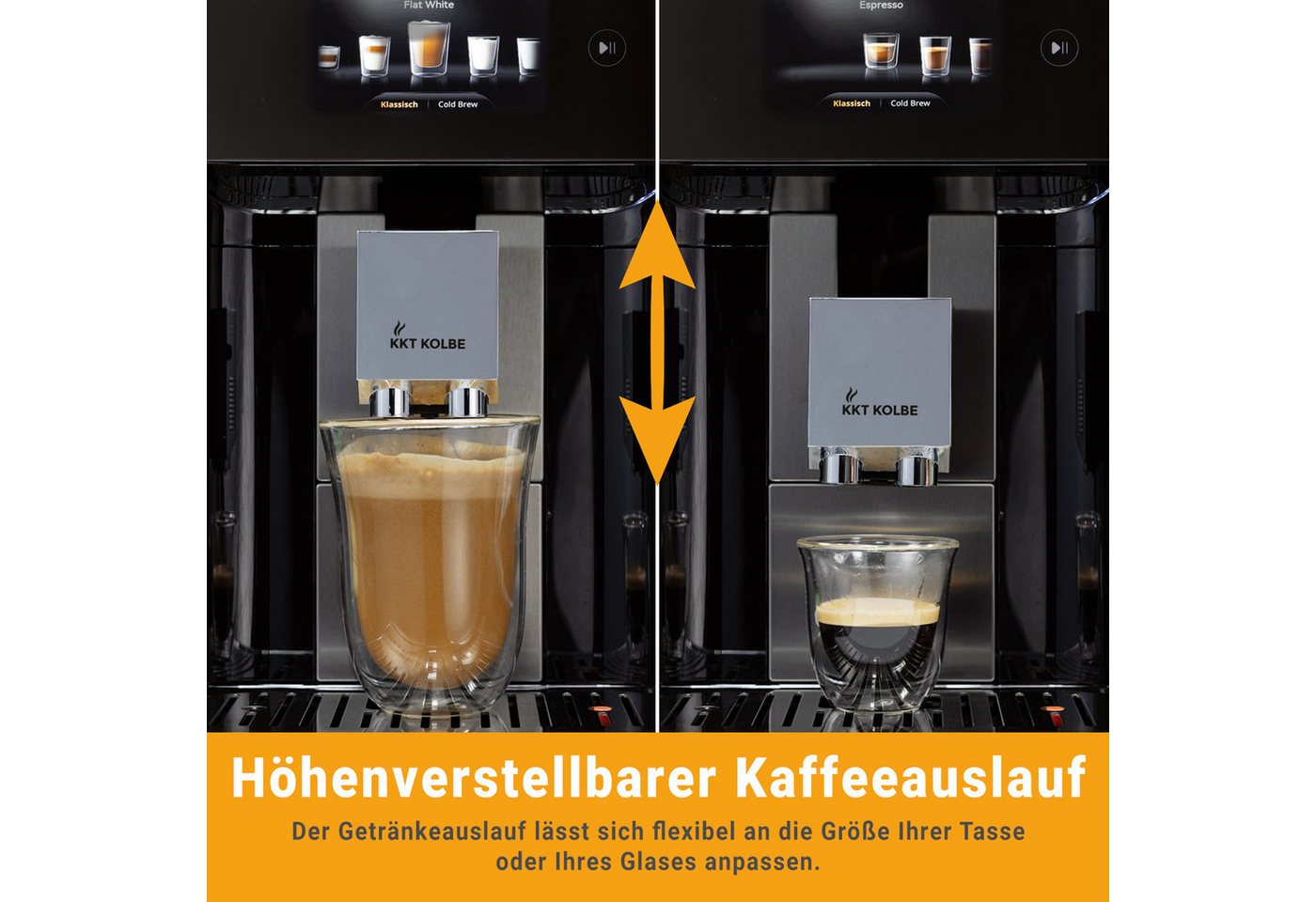 KKT KOLBE Kaffeevollautomat Pro, Automatische Reinigung, 2 Tassen-Funktion, 7 Kaffeespezialitäten Bild 4