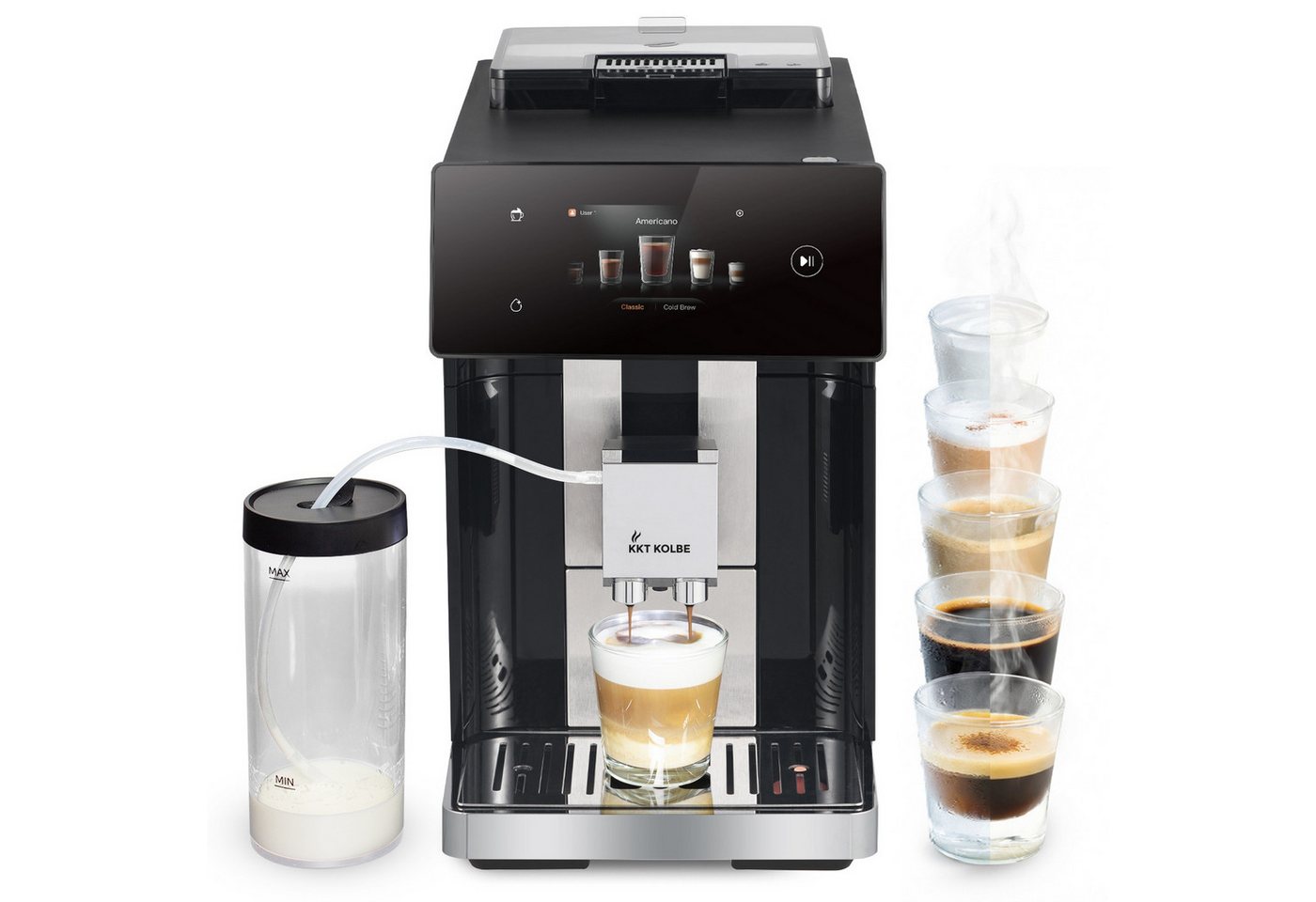 KKT KOLBE Kaffeevollautomat Pro, Automatische Reinigung, 2 Tassen-Funktion, 7 Kaffeespezialitäten Bild 5