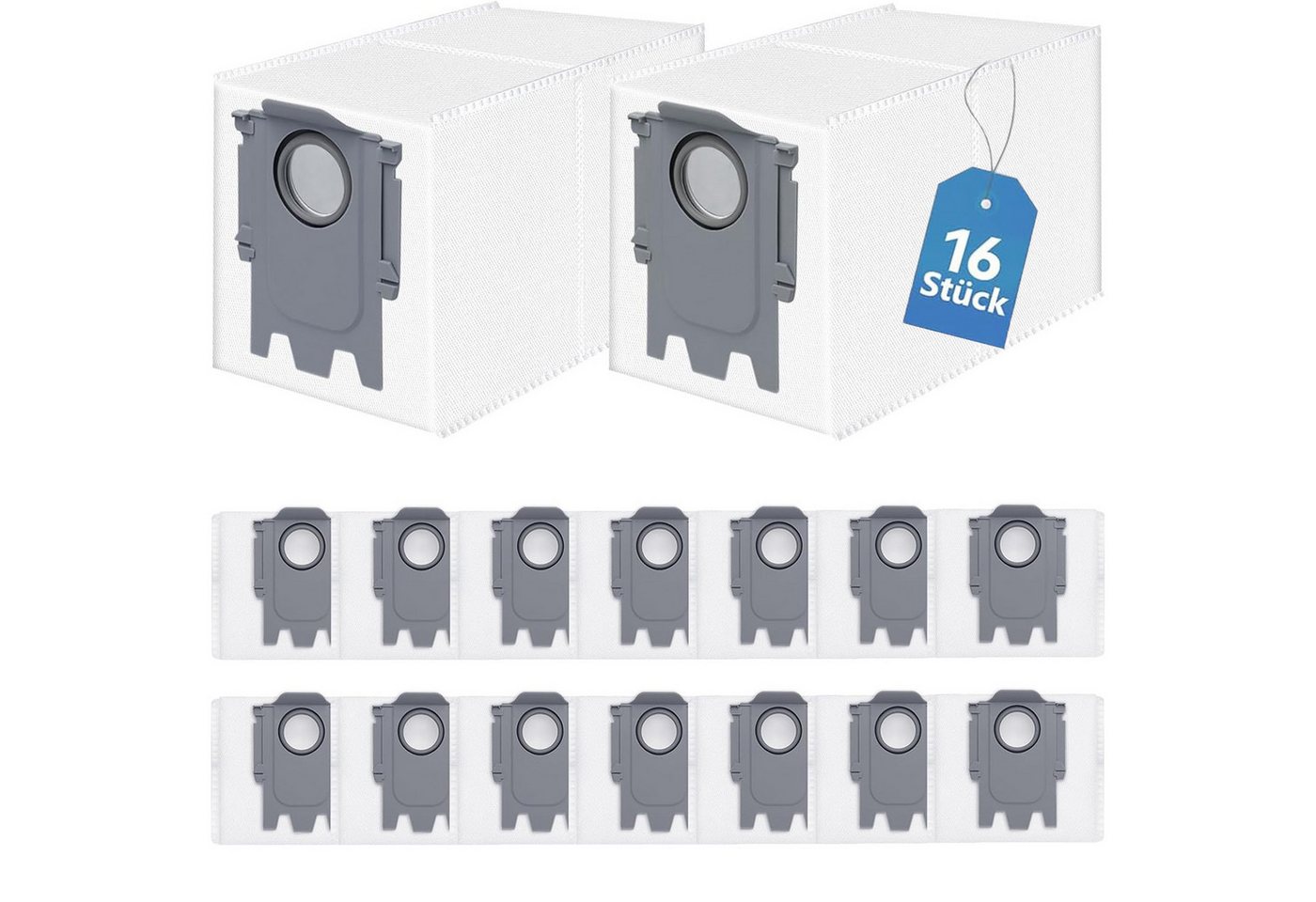 SURFOU Staubsaugerbeutel 16er Pack Staubsaugerbeutel für Roborock Qrevo & Saros, 3L Kapazität, kompatibel mit Qrevo Pro/Master/Curv/Slim/S8 MaxV Ultra Bild 2