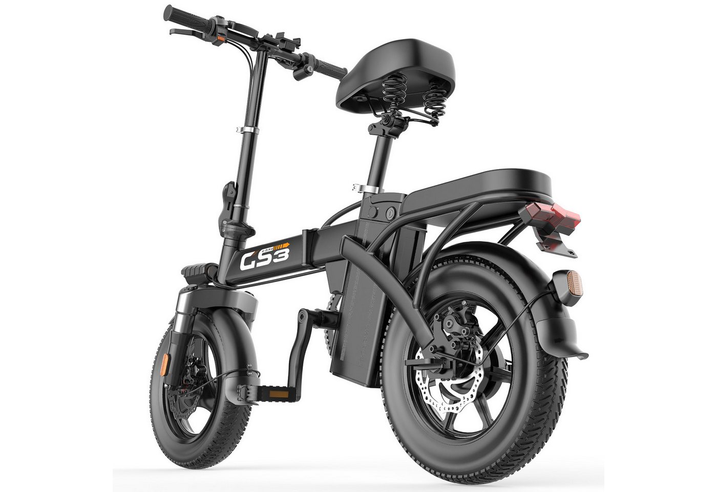 PixelPilot E-Bike Cityrad 14 Zoll Klapprad Elektrofahrrad 48V 15Ah City Pedelec faltbar Korb, Heckmotor, 720 Wh Bild 5