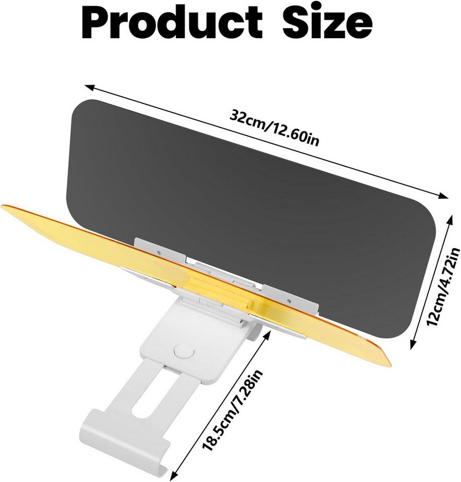 FELIXLEO Autosonnenschutz 2 in 1 Sonnenblende Auto mit Blendabweiser Visierverlaengerung Bild 5