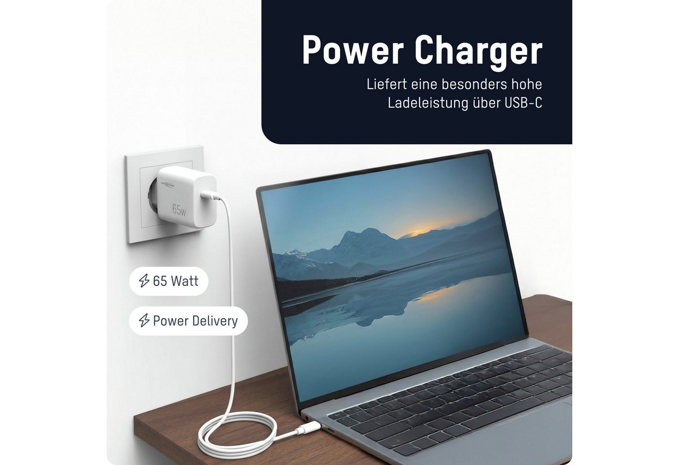ANSMANN AG USB C Schnellladegerät PD 65W Universell iPhone Samsung USB-Ladegerät Bild 5