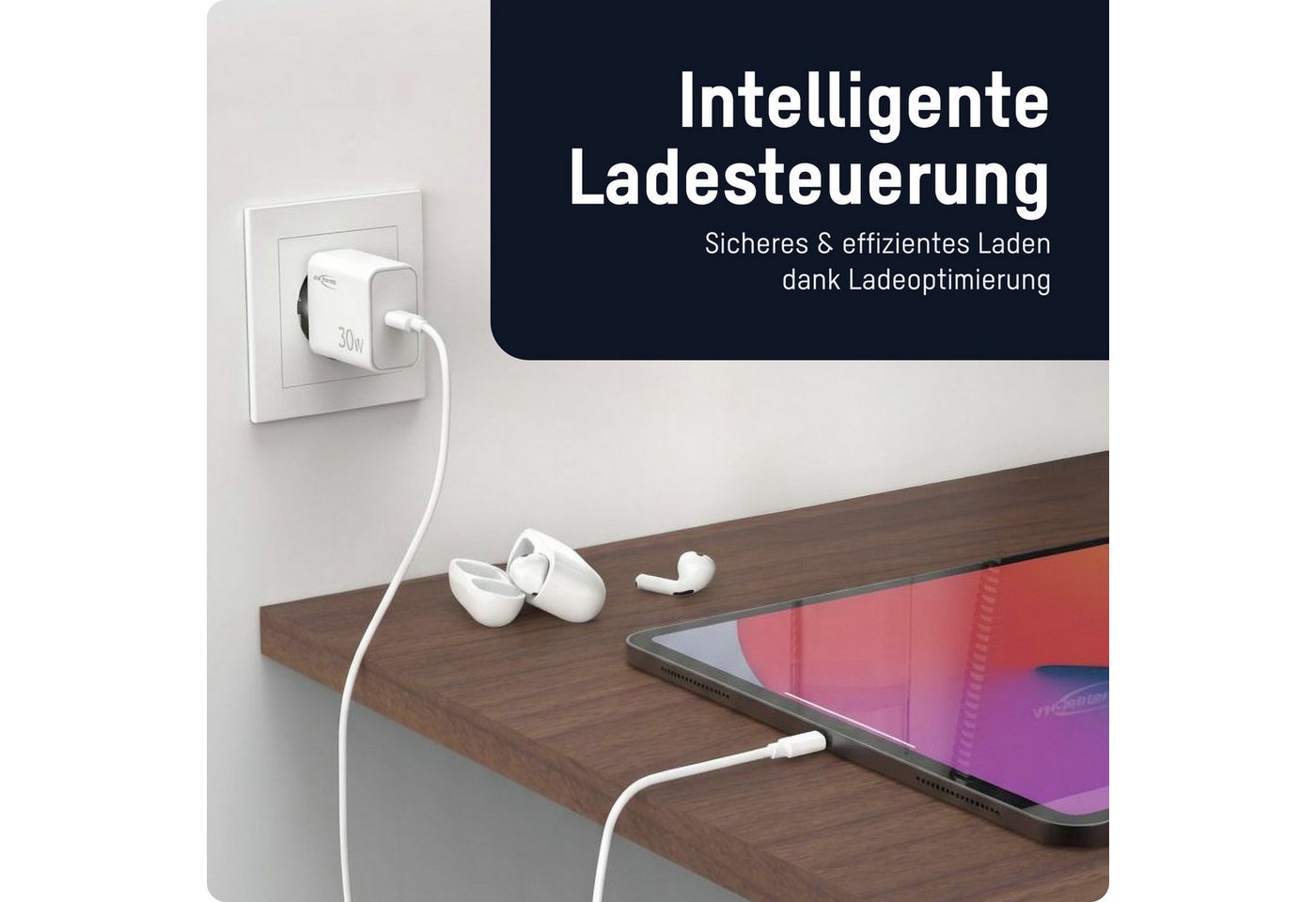 ANSMANN AG USB C Schnellladegerät PD 30W, universell iPhone Samsung Netzteil USB-Ladegerät Bild 4