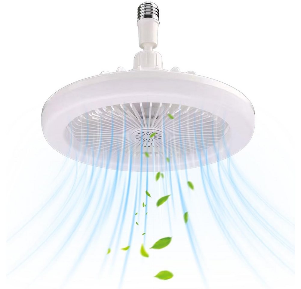 FELIXLEO Akku-Standventilator Aromatherapie Deckenventilator mit Licht Fernbedienung Weiß Bild 3