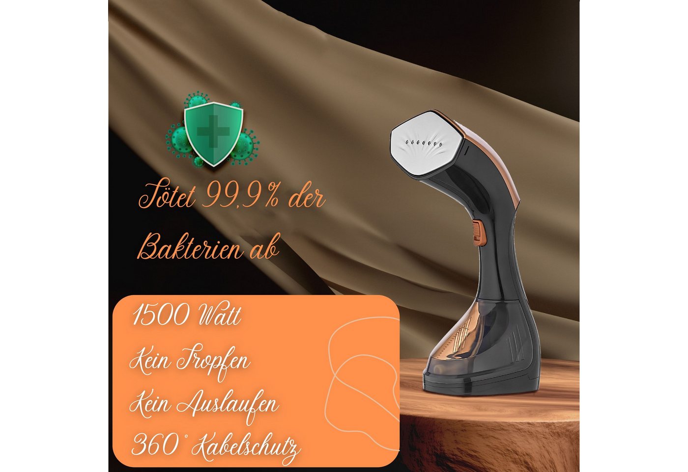 Zilan Dampfbürste ZLN-4254, 1500 W, Kontinuierlicher Dampf,LED-Bildschirmanzeige,Automatische Abschaltung Bild 4
