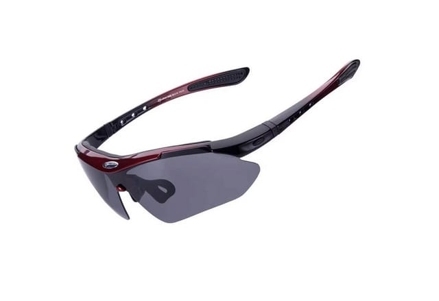 ROCKBROS Fahrradbrille Polarisierende Fahrradbrille mit UV-400-Filter mit schwarzem Etui