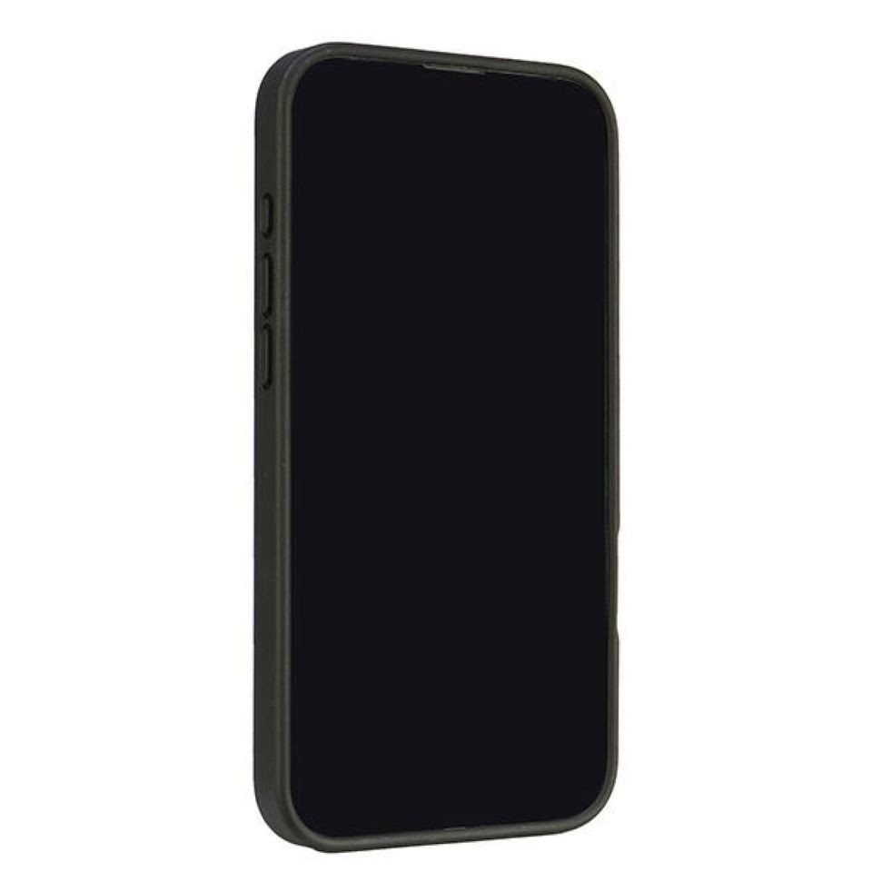 Audi Handyhülle iPhone 16 Plus Kunstleder schwarz Logo Metall 6,7 Zoll, Kantenschutz