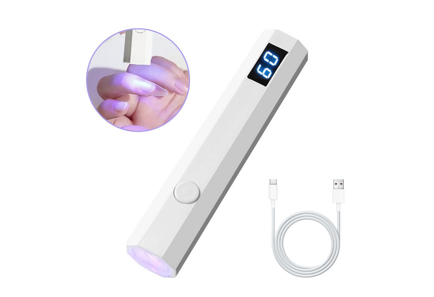 inschimmer Lichthärtungsgerät UV Lampe für Gelnägel Wiederaufladbar Mini UV Lampe Nägel für Anfänger