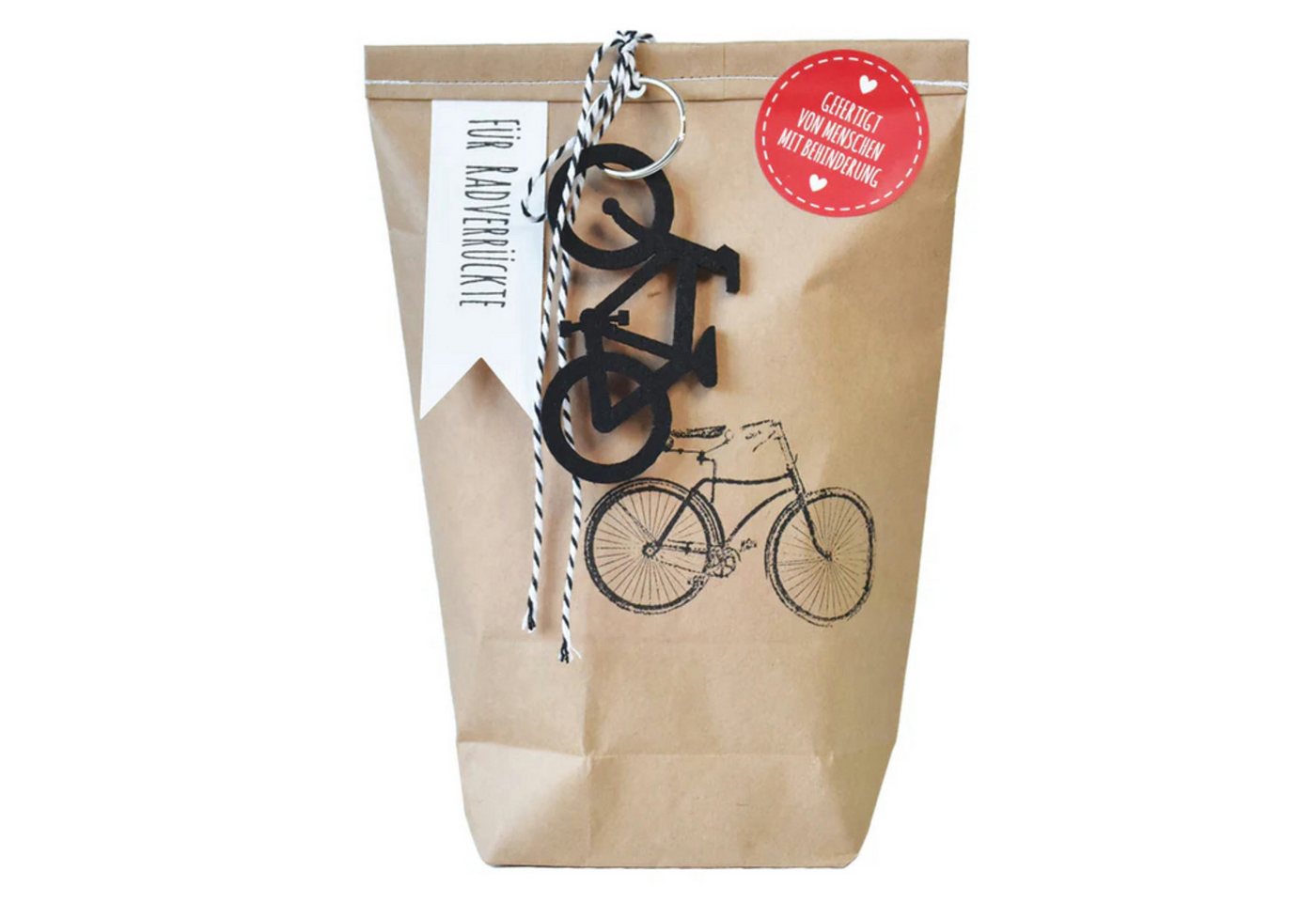 Wunderle Wundertüte Wundertüte Rad Verrückte, Wundetüte mit Fahrradutensilien, Mitbringsel, Geschenk, Geschenkidee für Freundin, Frauen, Männer