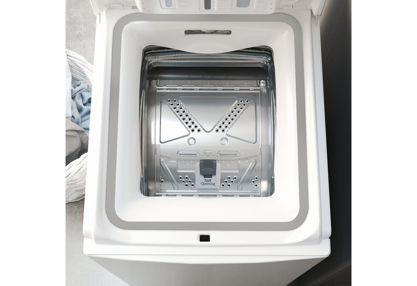 BAUKNECHT Waschmaschine Toplader WMT BK 1266 B, 6 kg, 1200 U/min, FreshFinish, 15° Green&Clean, Mehrfachwasserschutz+, SoftOpening Bild 2