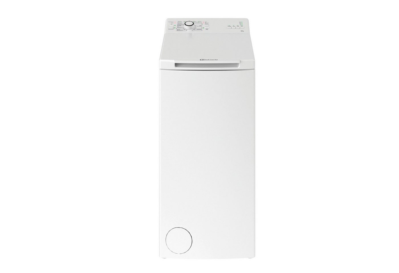 BAUKNECHT Waschmaschine Toplader WAT Prime 6 L3, 6 kg, 1200 U/min, Kurz-Taste, 14 Programme, 9 Zusatzfunktionen, Mehrfachwasserschutz+