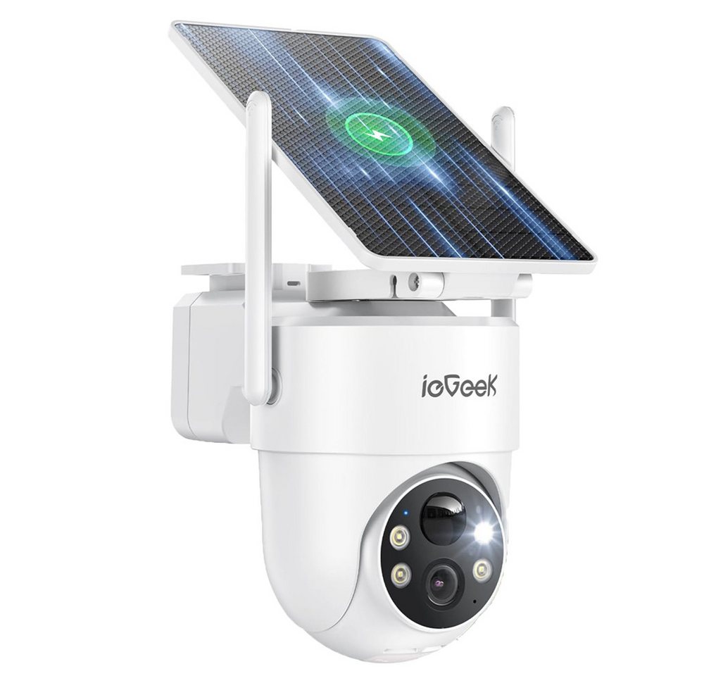 TWUFY IP-Überwachungskamera 2K 3MP Überwachungskamera Aussen Solar Akku Kamera Überwachung (Aussen, Außen, Outdoor, Außenbereich, 360° PTZ Kabellos 2,4G WLAN & Bluetooth Kamera Outdoor Solar Kamera, 1-tlg., Farb-Nachtsicht PIR Bewegungsmelder Lange Zeit Standby, Zwei-Wege-Audio 4x Digitalzoom Type C Außenkamera) Bild 4